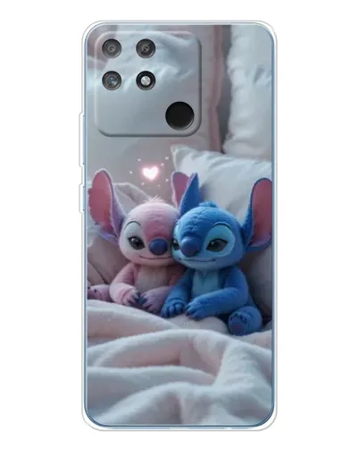 Чехол для Realme NARZO 80 Lite 4G с картинкой «Плюшевые Стич Ангел»