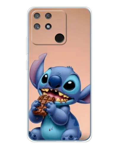 Чехол для Realme NARZO 80 Lite 4G с картинкой «Стич ест шоколад»