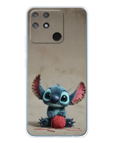 Чехол для Realme NARZO 80 Lite 4G с картинкой «Стич на коричневом фоне»