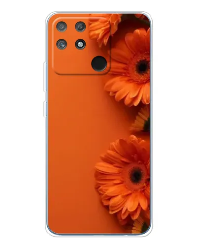 Чехол для Realme NARZO 80 Lite 4G с картинкой «Оранжевые герберы»