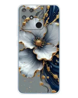 Чохол для Realme NARZO 80 Lite 4G з картинкою «Біла квітка та золотий флюїд» Чохол для Realme NARZO 80 Lite 4G з картинкою «Біла квітка та золотий флюїд»