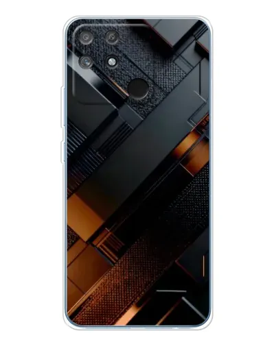 Чехол для Realme NARZO 80 Lite 4G с картинкой «Черные геометрические блоки» Чехол для Realme NARZO 80 Lite 4G с картинкой «Черные геометрические блоки»