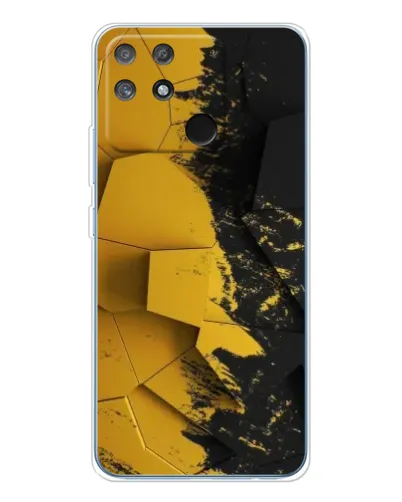 Чехол для Realme NARZO 80 Lite 4G с картинкой «Золотые осколки геометрии» Чехол для Realme NARZO 80 Lite 4G с картинкой «Золотые осколки геометрии»