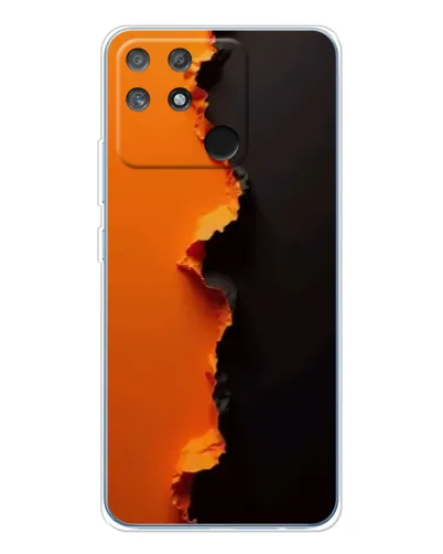 Чехол для Realme NARZO 80 Lite 4G с картинкой «Оранжевый разлом» Чехол для Realme NARZO 80 Lite 4G с картинкой «Оранжевый разлом»