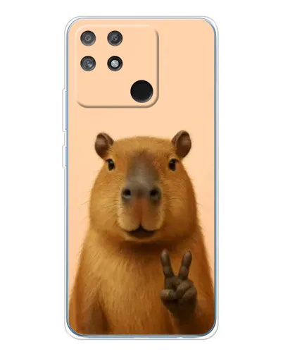 Чехол для Realme NARZO 80 Lite 4G с картинкой «Капибара виктория»