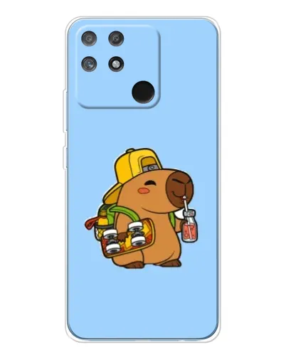Чехол для Realme NARZO 80 Lite 4G с картинкой «Капибара на скейте»