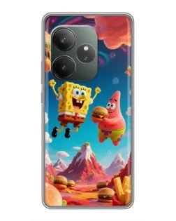 Чехол для Realme Narzo 90 с картинкой «Космический фастфуд»