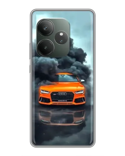 Чехол для Realme Narzo 90 с картинкой «Audi в облаках дыма»