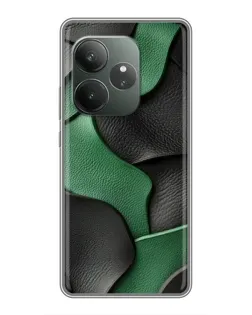 Чехол для Realme Narzo 90 с картинкой «Зеленые кожаные волны»