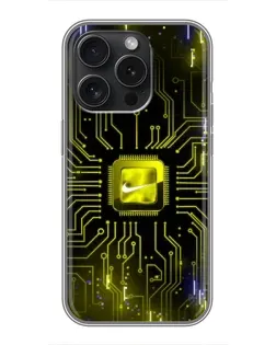 Чехол для Realme Narzo Power с картинкой «Nike — золотая искра»