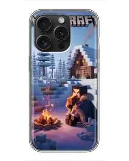 Чехол для Realme Narzo Power с картинкой «Зимний Minecraft»