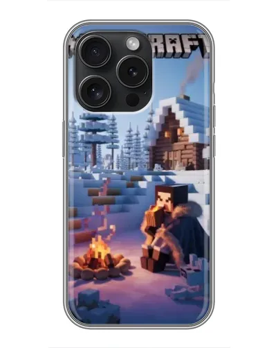Чехол для Realme Narzo Power с картинкой «Зимний Minecraft»