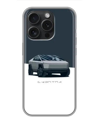 Чехол для Realme Narzo Power с картинкой «Серебристый Cybertruck Tesla»
