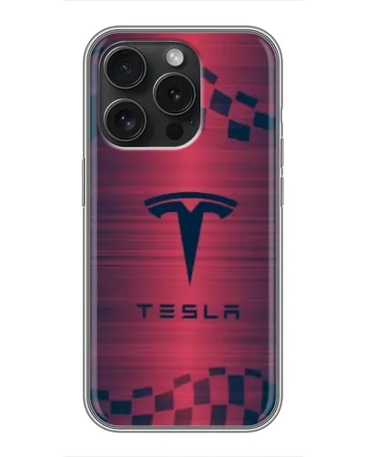 Чехол для Realme Narzo Power с картинкой «Тесла красный карбон»