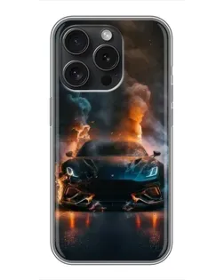 Чехол для Realme Narzo Power с картинкой «Lamborghini дымная эстетика»