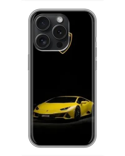 Чехол для Realme Narzo Power с картинкой «Lamborghini желтый акцент»