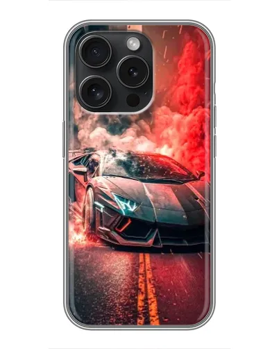 Чехол для Realme Narzo Power с картинкой «Lamborghini красный дым»