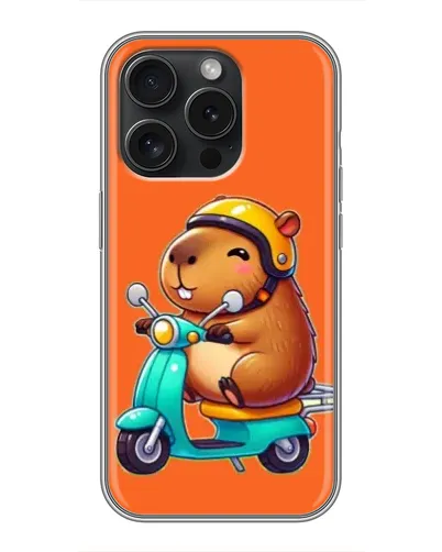 Чехол для Realme Narzo Power с картинкой «Капибара на скутере»