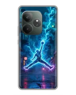 Чохол для RealMe Neo7 з картинкою «Jordan Gold Jumpman»