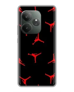 Чохол для RealMe Neo7 з картинкою «Jordan Red Pattern»