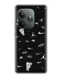 Чохол для RealMe Neo7 з картинкою «Nike Black Pattern»