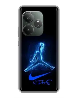 Чохол для RealMe Neo7 з картинкою «Jordan Neon Blue»