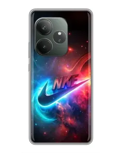Чохол для RealMe Neo7 з картинкою «Вогняний логотип Nike»