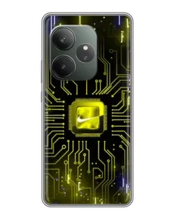 Чохол для RealMe Neo7 з картинкою «Nike — золота іскра»