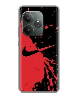 Чохол для RealMe Neo7 з картинкою «Червоні бризки Nike»