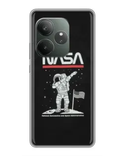Чохол для RealMe Neo7 з картинкою «NASA — крокуємо по Місяцю»