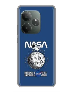 Чохол для RealMe Neo7 з картинкою «NASA — місячна місія»