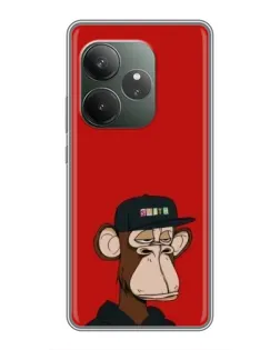 Чехол для RealMe Neo7 с картинкой «Bored Ape — красный фон» Чехол для RealMe Neo7 с картинкой «Bored Ape — красный фон»