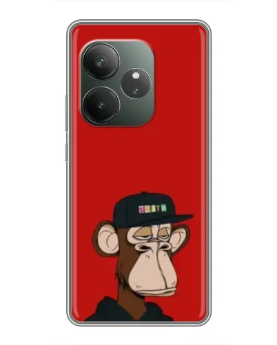 Чехол для RealMe Neo7 с картинкой «Bored Ape — красный фон» Чехол для RealMe Neo7 с картинкой «Bored Ape — красный фон»