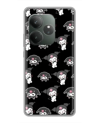 Чехол для RealMe Neo7 с картинкой «Черный паттерн Kuromi» Чехол для RealMe Neo7 с картинкой «Черный паттерн Kuromi»