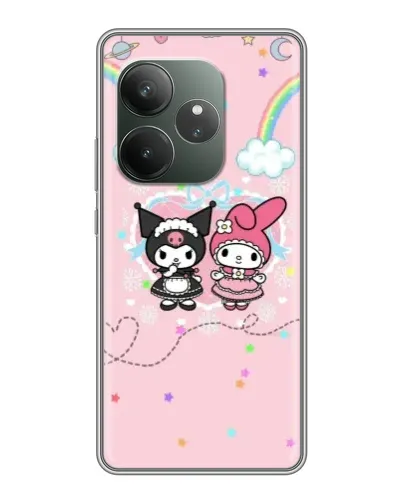 Чехол для RealMe Neo7 с картинкой «My Melody и Kuromi» Чехол для RealMe Neo7 с картинкой «My Melody и Kuromi»