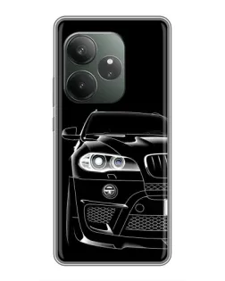 Чехол для RealMe Neo7 с картинкой «Темный силуэт BMW»