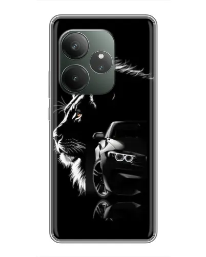 Чехол для RealMe Neo7 с картинкой «BMW и лев» Чехол для RealMe Neo7 с картинкой «BMW и лев»