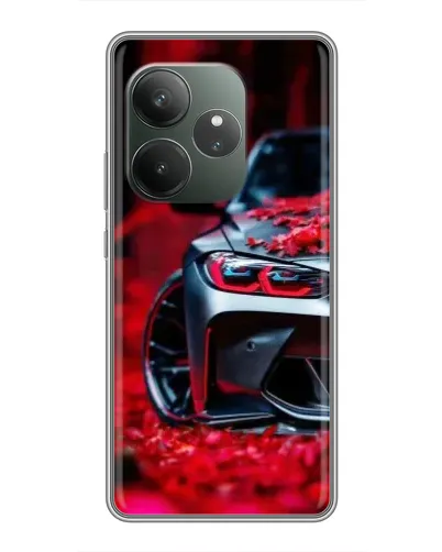 Чехол для RealMe Neo7 с картинкой «Спортивная BMW и цветы» Чехол для RealMe Neo7 с картинкой «Спортивная BMW и цветы»