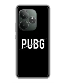 Чехол для RealMe Neo7 с картинкой «PUBG — белый логотип»