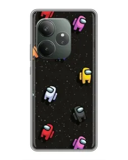 Чехол для RealMe Neo7 с картинкой «Космический паттерн Among Us»