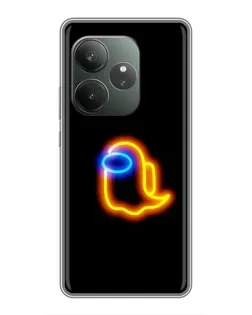 Чехол для RealMe Neo7 с картинкой «Among Us неоновое сияние»