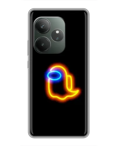 Чехол для RealMe Neo7 с картинкой «Among Us неоновое сияние»