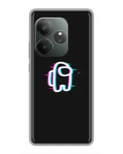Чехол для RealMe Neo7 с картинкой «Among Us неон»