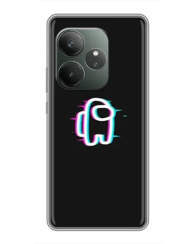Чехол для RealMe Neo7 с картинкой «Among Us неон»