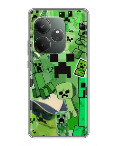Чехол для RealMe Neo7 с картинкой «Криперы Minecraft» Чехол для RealMe Neo7 с картинкой «Криперы Minecraft»