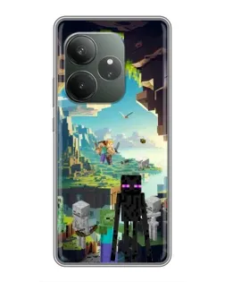 Чехол для RealMe Neo7 с картинкой «Эндермен в лесу» Чехол для RealMe Neo7 с картинкой «Эндермен в лесу»