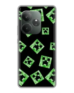 Чехол для RealMe Neo7 с картинкой «Паттерн с криперами» Чехол для RealMe Neo7 с картинкой «Паттерн с криперами»