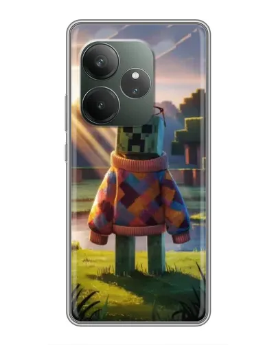 Чехол для RealMe Neo7 с картинкой «Крипер в свитере» Чехол для RealMe Neo7 с картинкой «Крипер в свитере»