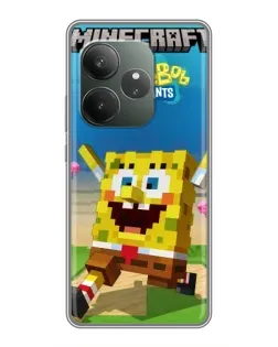 Чехол для RealMe Neo7 с картинкой «Губка Боб Minecraft» Чехол для RealMe Neo7 с картинкой «Губка Боб Minecraft»