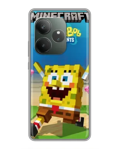 Чехол для RealMe Neo7 с картинкой «Губка Боб Minecraft» Чехол для RealMe Neo7 с картинкой «Губка Боб Minecraft»